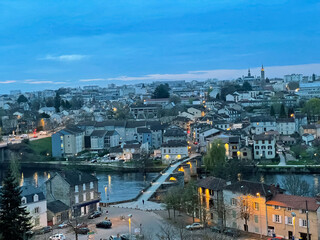 Belle vue sur Limoges en soirée