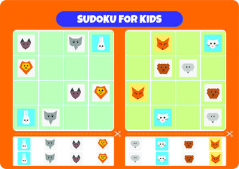 This worksheet has been prepared to contribute to the mental development of children. New concepts can also be taught with Sudoku puzzles.