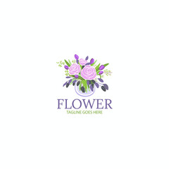 Flower logo design vector Template