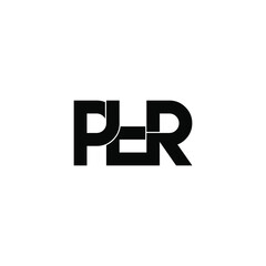 ptr letter original monogram logo design