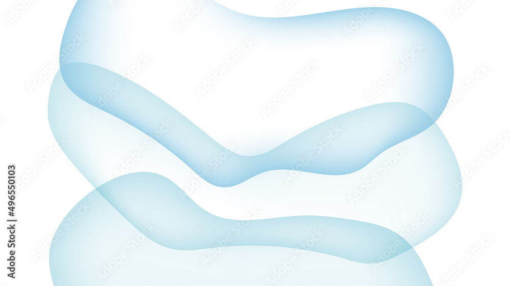 Wall mural modern abstract background with motion waves elements and light blue gradient color