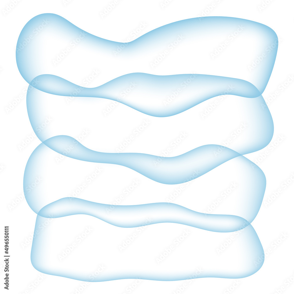 Poster modern abstract background with motion waves elements and light blue color