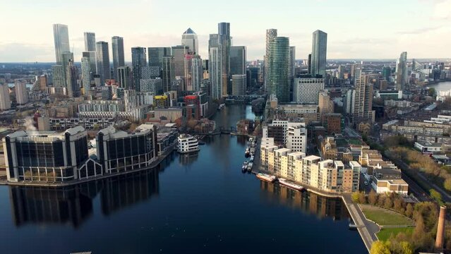 Outer millwall dock, Isle of Dogs, London, England