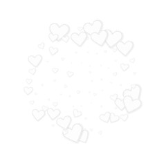 White heart love confettis. Valentine's day frame