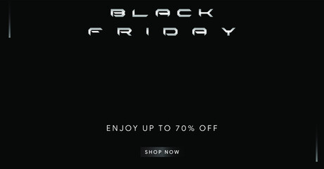 Simple Luxury Black Friday Shopping Banner Illustration, Modern Offer Sale Background, Minimalist Discount Poster Design Template For Promotion, Advertising, Landingpage, social and fashion ads.