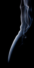 Blue Abstract Smoke on black background