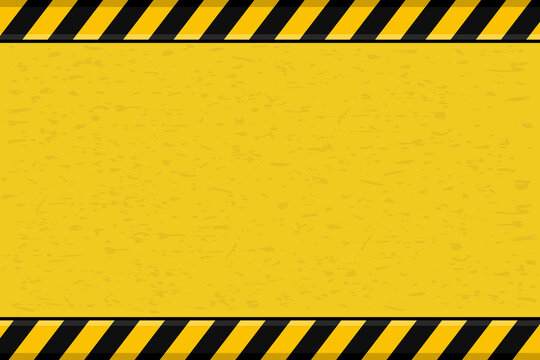Contruction warning sign yellow black design background