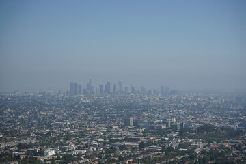 City skyline of Los Angels from Griffith Observatory