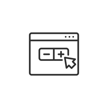 E-commerce, limited quantity line icon. linear style sign for mobile concept and web design. Shopping items quantity outline vector icon. Symbol, logo illustration. Vector graphics