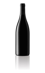 wine bottle isolated on white background