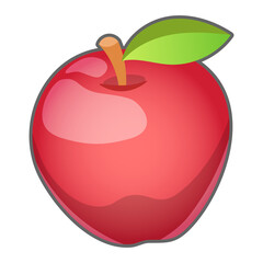 シンプルなリンゴのイラスト