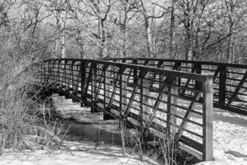 black and white bridge