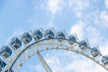 Ferris wheel of modern city.
