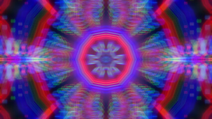 Abstract multicolored textural symmetrical background kaleidoscope.