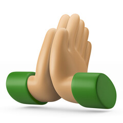 forgiveness and islamic greeting hand gesture concept muslim eid al fitr tradition 3d icon illustration ramadan theme isolated in white background