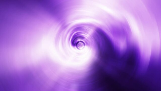 Abstract purple psychedelic spin fancy pattern twisting circle whit glow light. Round striped swirling hypnotic rotating abstraction. Beautiful multicolored art effect, optical illusion. 4K 3D 