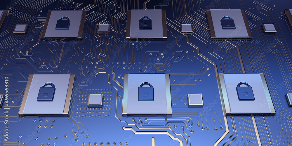 Aufkleber Security concept/Cyber security concept. Padlock icon on digital technology   background. Illustrates cyber data security or information privacy idea in mother server is processing the data.