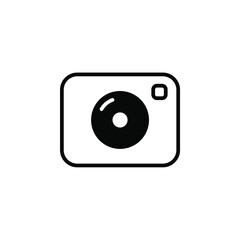 Camera, Photography, Digital, Photo Solid Line Icon Vector Illustration Logo Template. Suitable For Many Purposes.