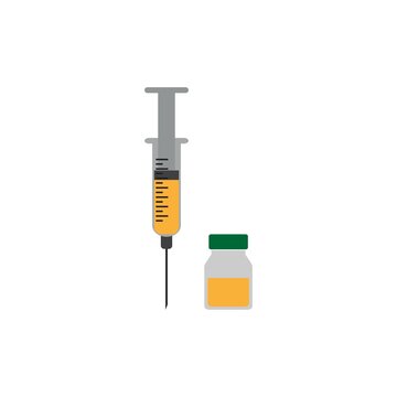 syringe and vial medical equipment clip art preview