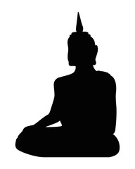 buddha black silhouette