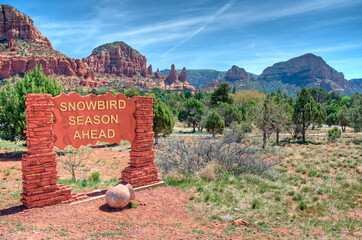 Snowbird Season Ahead Sign