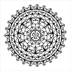 Polynesian Style Circular Shape Tattoo M_2203019