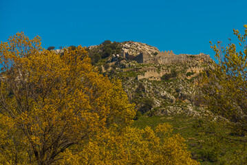 KAUNOS, DALYAN, TURKEY: Acropolis Hill in the ancient city of Kaunos.