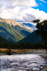 Mountain scenery in New Zealand