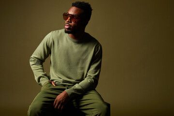 Fashion portrait of handsome African man.