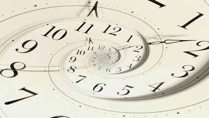 Endless Time Clock Spiral Zoom