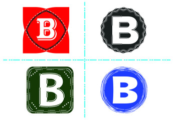 B letter new logo and icon design template