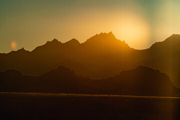 Sunset in the mountains