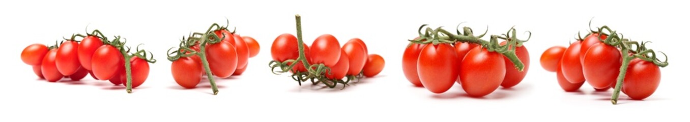 cherry tomatoes on white background 