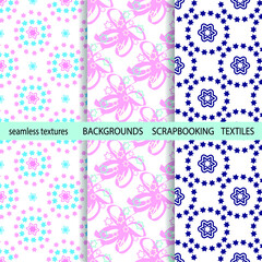 Fototapeta na wymiar Seamless color background. The texture of simple doodle elements. Decorations for fabrics, children's textiles.For scrapbooking, packaging, gift products. Digital template. Easter,Christmas background