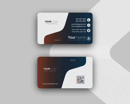 Minimalist business card design template for business