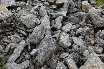 Grey granite gravel background for mix concrete in construction industrial