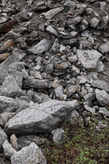 Grey granite gravel background for mix concrete in construction industrial	
