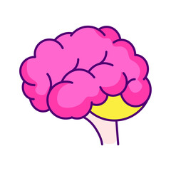 brain. Color icon for web design
