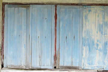 Old Blue Cement Floor Window Background