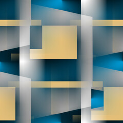 Obraz premium Multicolored angles and squares in 3D.