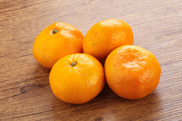 Fresh ripe juicy yellow mandarin