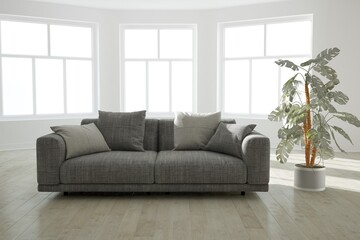 Modern interior design. 3D illustration