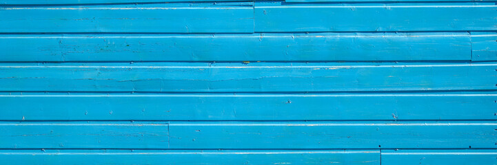 Wood blue texture panoramic header for background wooden with planks horizontal