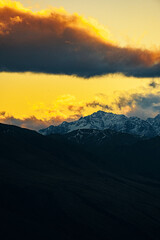 Sunset in the mountains