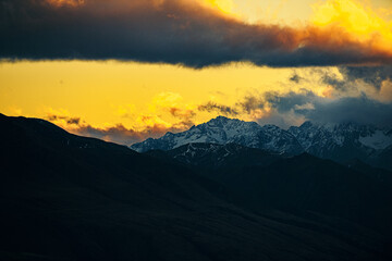 Sunset in the mountains