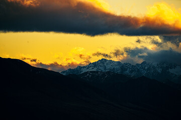 Sunset in the mountains