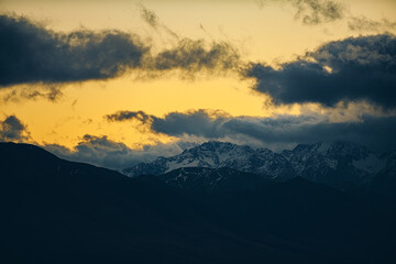 Sunset in the mountains