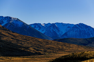 Remote mountain landscape in New Zealand