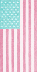 American national flag. Light patriotic vertical background. Mobile phone wallpaper. US Stars and Stripes. Vertical U.S. Flag with changed from official colors. Independence Day and Flag Day