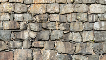 A grey stone wall texture